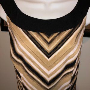 Connect Women's  Brown, Tan and White Dress